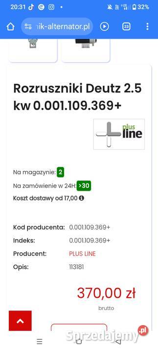 Rozrusznik Deutz 1011