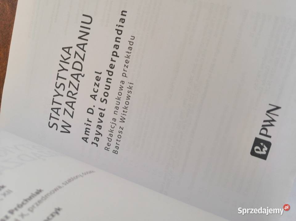 Statystyka w zarządzaniu z płytą Amir Aczel J Zgierz