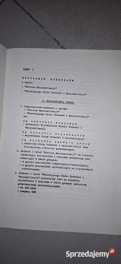 Regulamin Mistrz Racjonalizacji WKTiR PRL Łęczyca