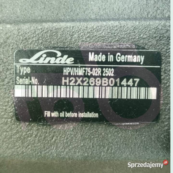 Pompa jazdy Linde HPVHMF75 Skrzynia biegów ZF Wilkowo