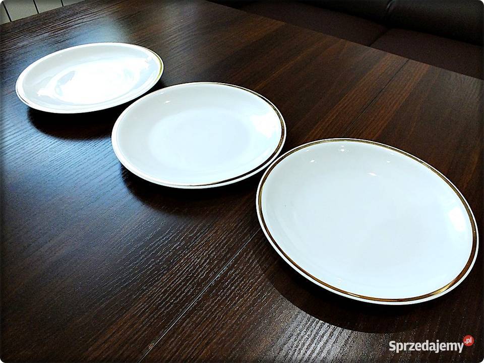 Talerz Talerzyk deserowy 19 Fabryka Porcelany beżowy Żary