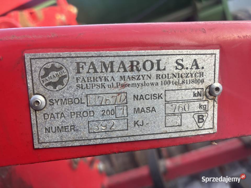 Agregat uprawowy Famarol hydropak Bystrzyca Nowa