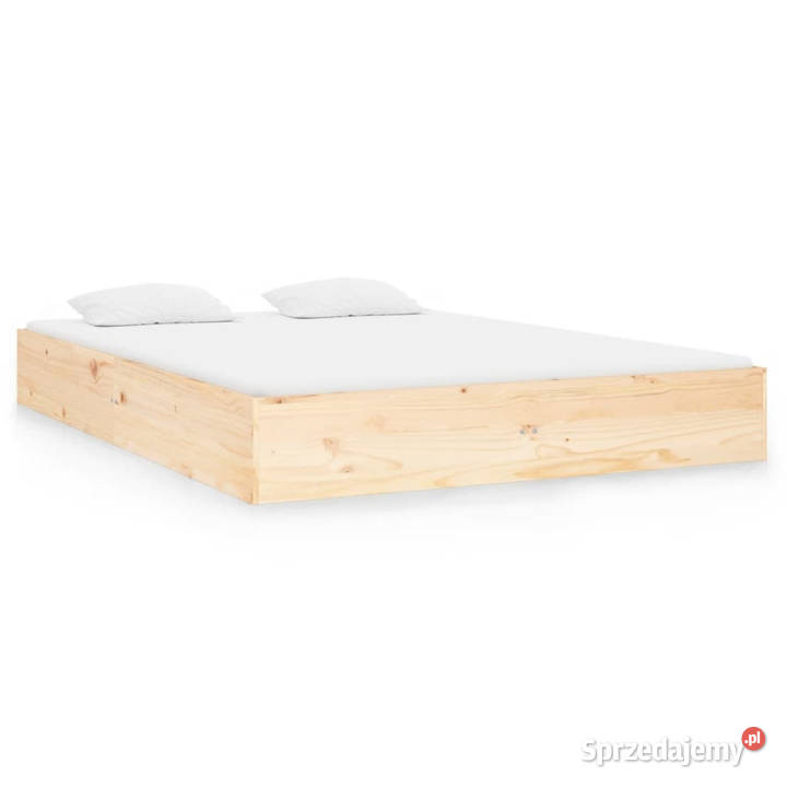 Rama łóżka lite drewno podwójna 135x190 WM820077 181cm