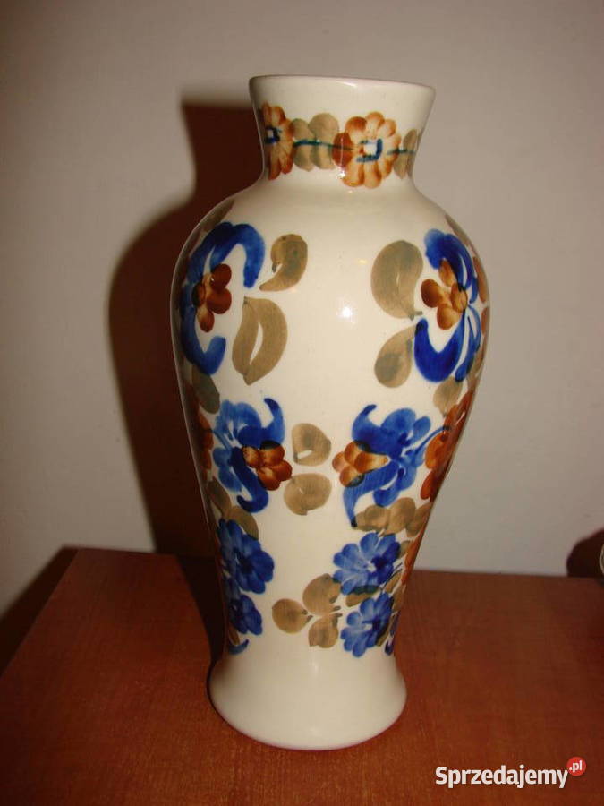 Włocławek fajansowy wazon PRL Pruszcz Gdański