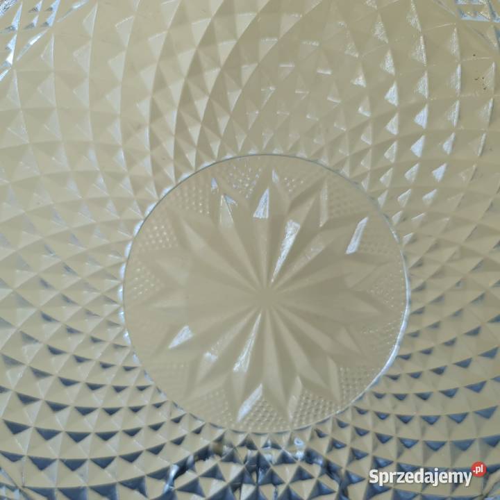 Paterataca z bezbarwnego szkła Okres PRLu Warszawa