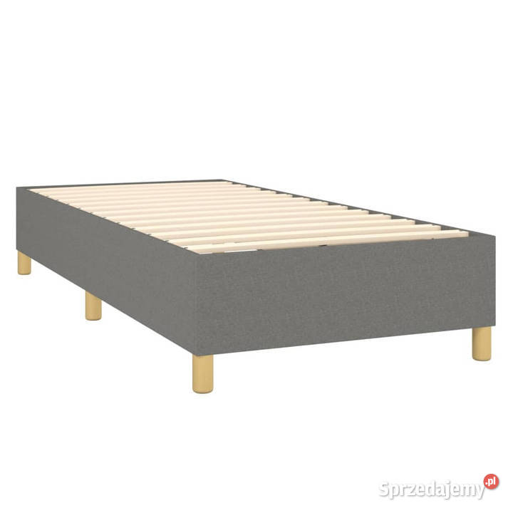 Łóżko kontynentalne z materacem ciemnoszara 128cm