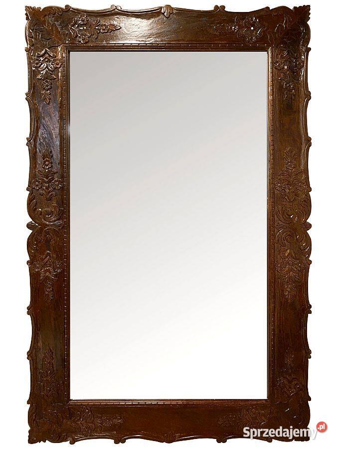 Ręcznie rzeźbione prostokątne lustro 180x120 lubelskie Lublin