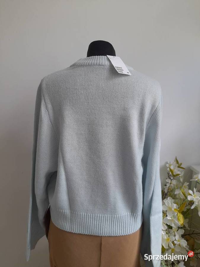 Sweter z wyszywanymi kwiatami HM S Wkładane przez głowę Bogatynia sprzedam