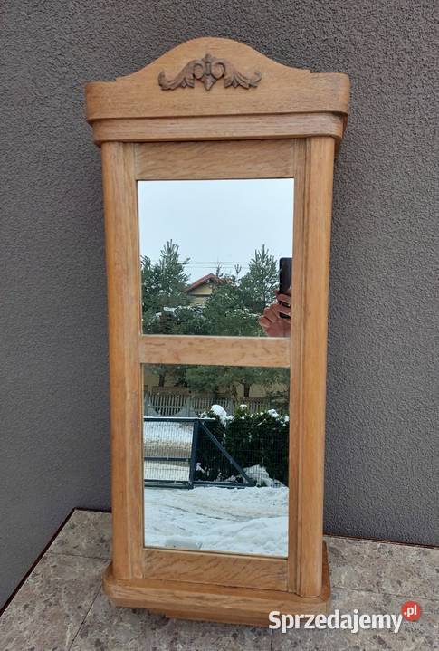Szafka lustro ze skrzyni starego międzywojennego Tczew