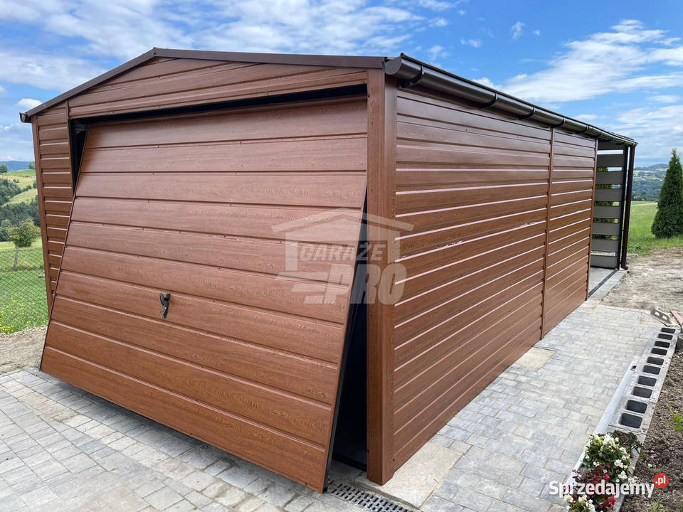 Garaż blaszany 35x45 wiata 35x2m Brama okno blacha dolnośląskie Jelenia Góra