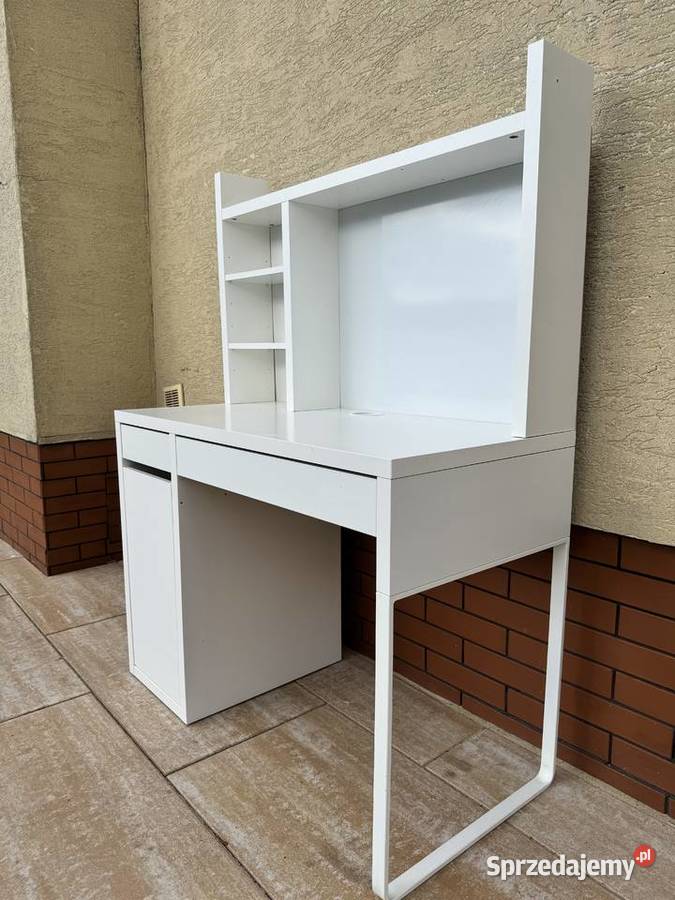 Biurko białe z nadstawką ikea stolik stół szafka Sulbiny