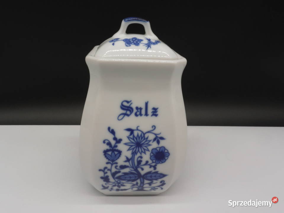 Porcelanowy Pojemnik Kuchenny na Sól Wzór