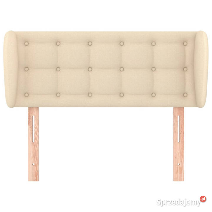 Zagłówek uszak kremowy 83x23x7888 tkanina