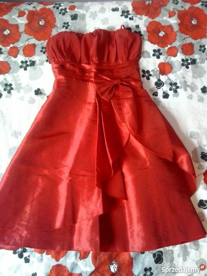 czerwona sukienka Spódnice i sukienki Moda i Styl Wadowice