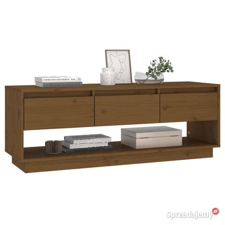 Szafka pod TV miodowy brąz 1105x34x40 lite Warszawa