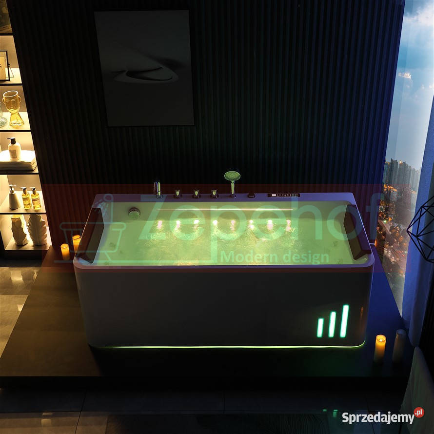 Wanna z hydromasażem EB414 prostokątna Hydraulika i armatura