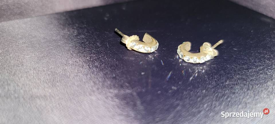 Kolczyki pół okragle posrebrzane Rzeszów