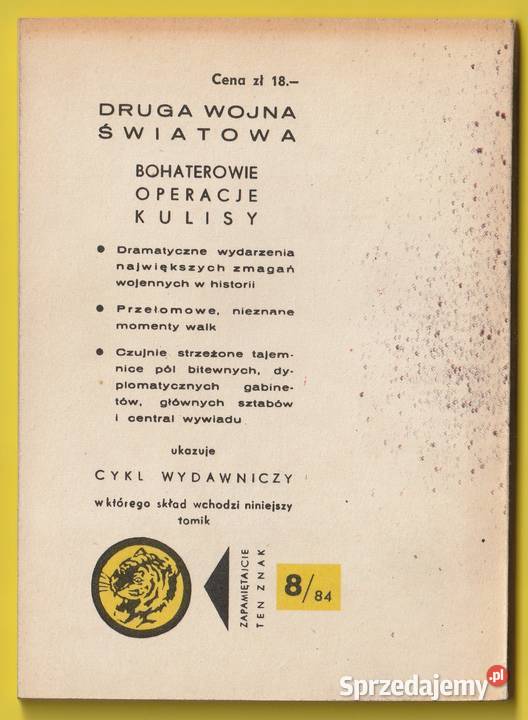 ŻÓŁTY TYGRYS NA OBCEJ ZIEMI 1984 łódzkie Łódź sprzedam