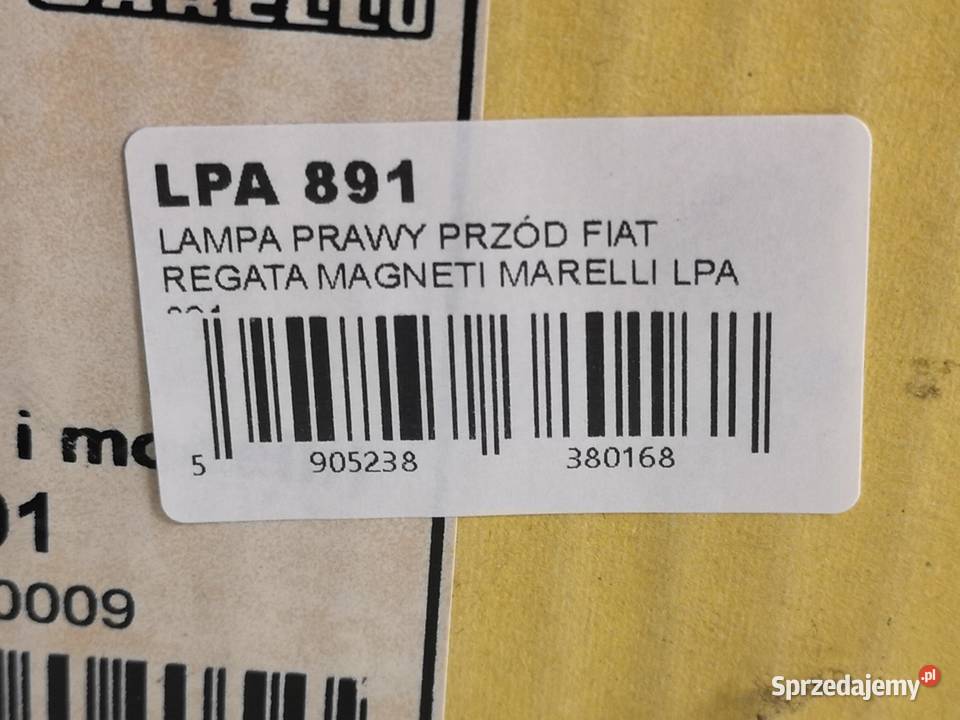 LAMPA PRAWY PRZÓD FIAT REGATA 19831995 NOWA