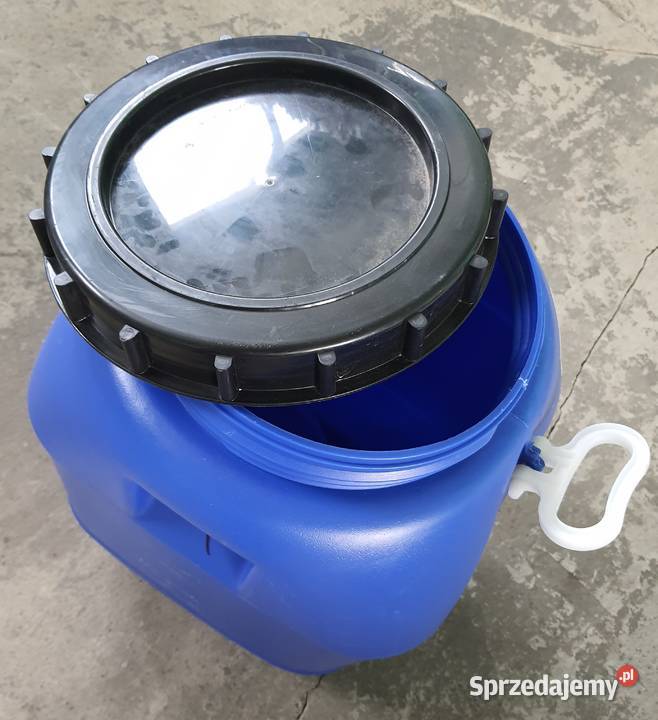 Beczka plastikowa używana 60L z uszami łódzkie Walichnowy