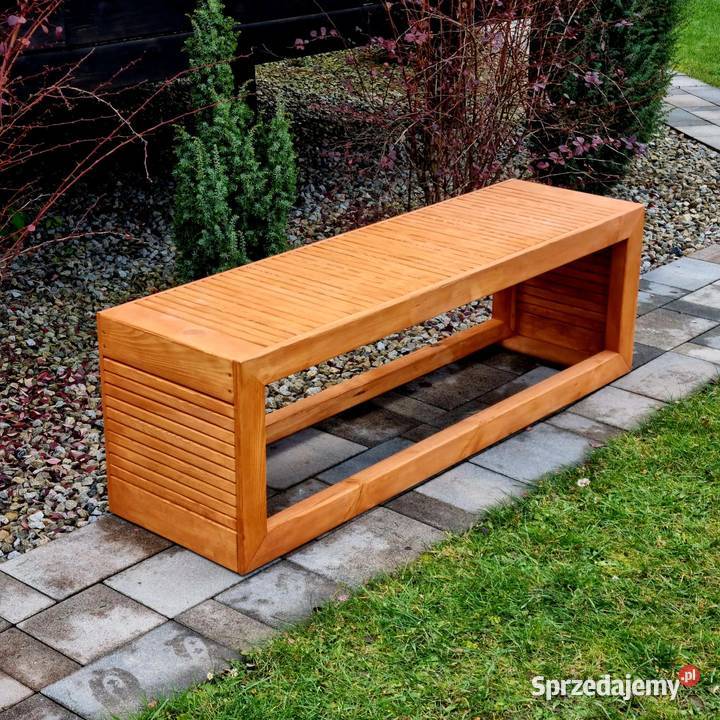 Meble ogrodowe drewniane tarasowe nieskładane Kalety