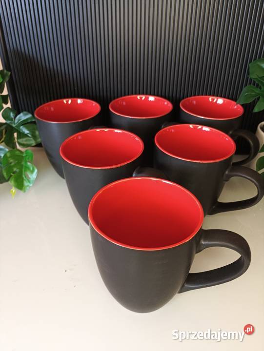 Ceramiczne kubki filiżanki 6 sztuk 350 ml MiaMio Trzcianka
