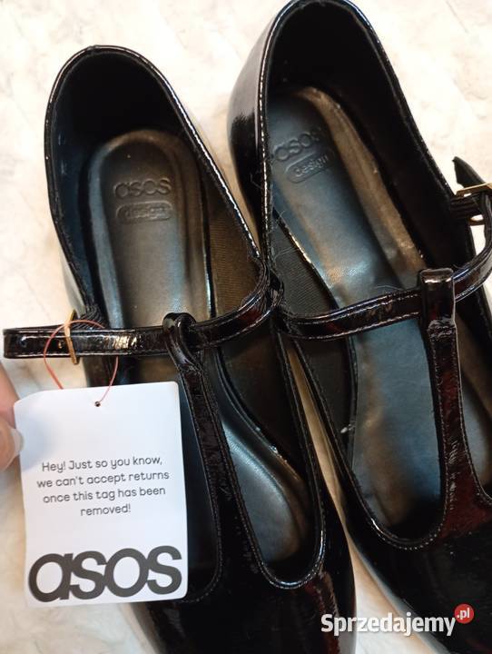 41 Asos Design Czarne baleriny z Londynu Nowe Kraków sprzedam