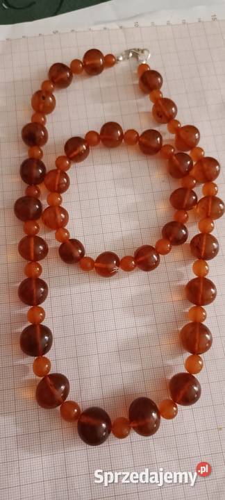 Naszyjnik Bransoletka Bursztyn Vintage Białystok