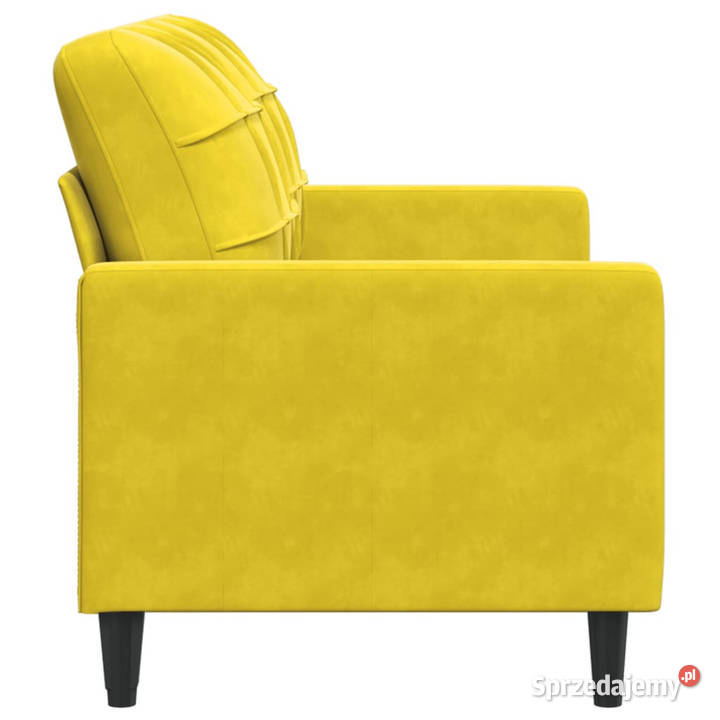 Sofa 2osobowa żółta 140 tapicerowana aksamitem Warszawa