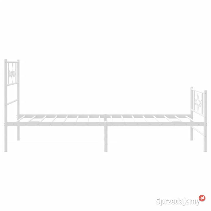 Łóżko Metalowe Białe Rama Łóżka Ze Stelażem 90cm sprzedam