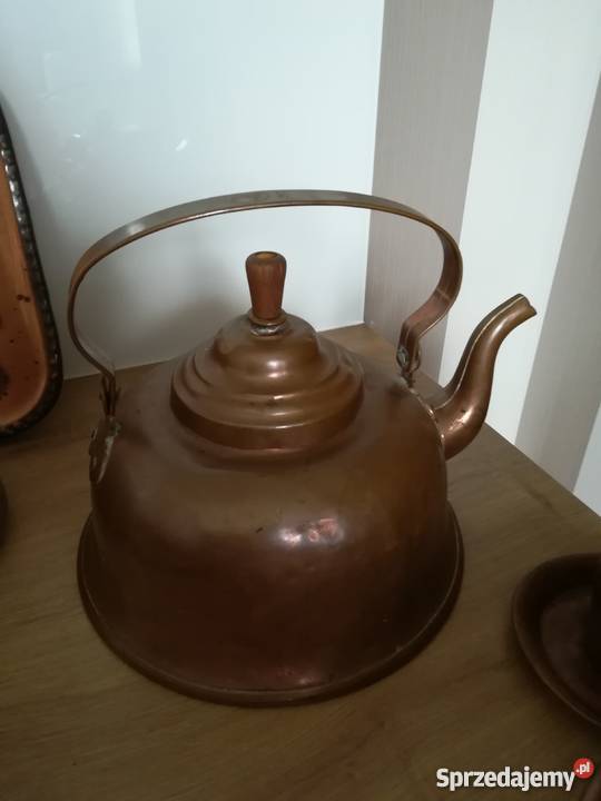 Piękny miedziany zestaw