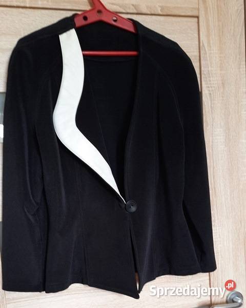 Marynarkażakiet czarna jednostronna biała klapa Rozmiar 38(M) mazowieckie Warszawa
