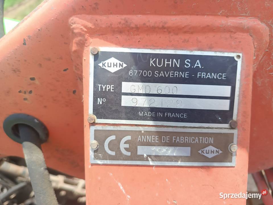 Kosiarka kuhn GMD 600 wielkopolskie Osieczna