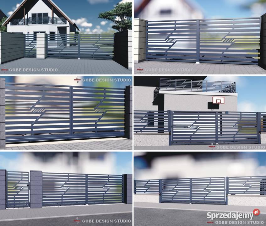 Brama dwuskrzydłowa uchylna rozwierna Gobe Nieborowice