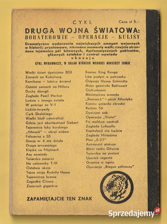 ŻÓŁTY TYGRYS DWA UDERZENIA 1960 Łódź