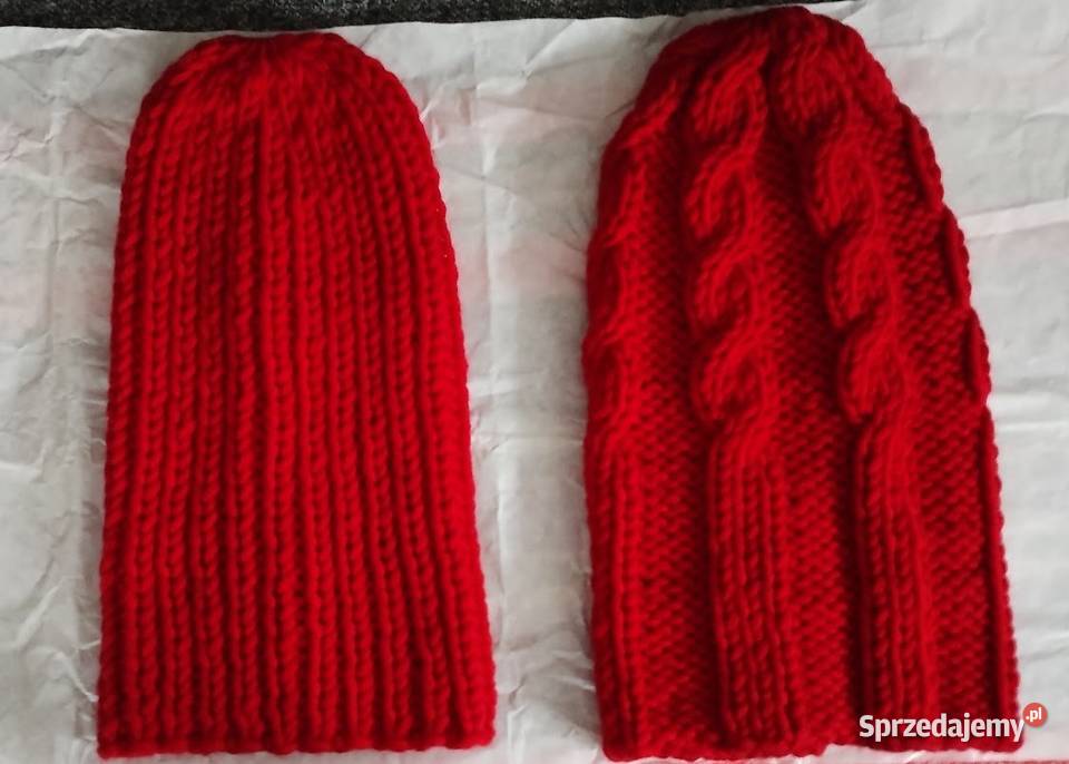 Czapka damska wykonanie na drutach na zamówienie Nakrycia głowy