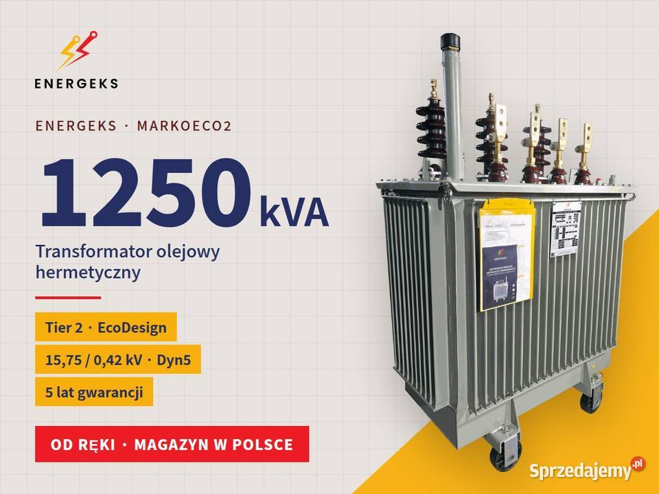 Transformator SNnN 1250 kVA Dyn5 nowy z magazynu Biznes i Przemysł