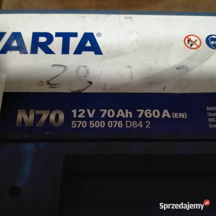 Akumulator rozruchowy Varta n70 70Ah 760A sprzedam