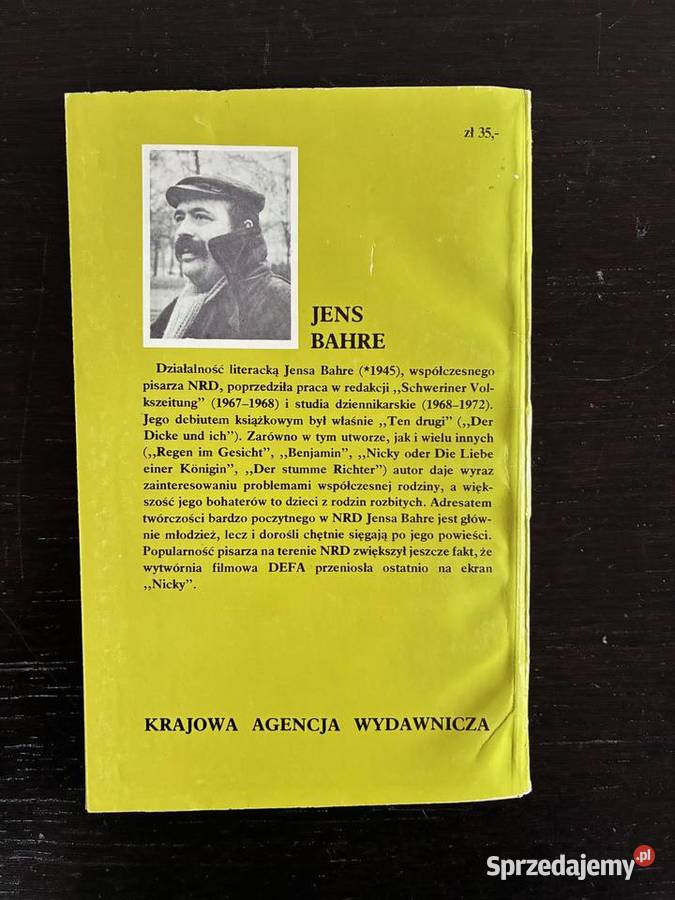Jens Bahre Ten drugi Rok wydania 1982 Elbląg