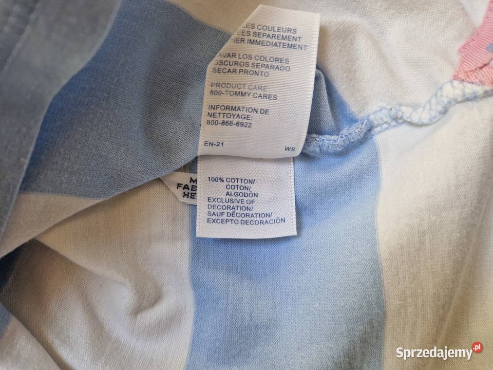 Bluza bawełniana w paski damska Tommy Hilfiger Odzież sportowa Bibice
