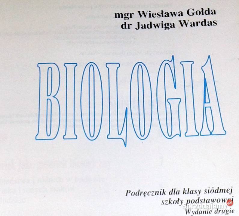 Biologia 7 Wiesława Gołda Jadwiga Wardas Chełm
