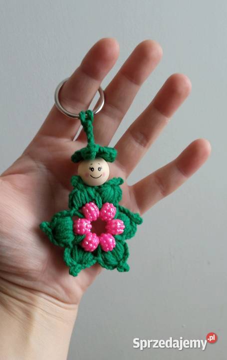 Brelok do kluczy wykonany na szydełku Łask