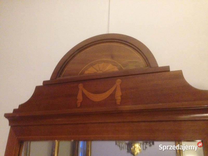 lustro w mahoniowej intarsjowanej ramie z Gdańsk