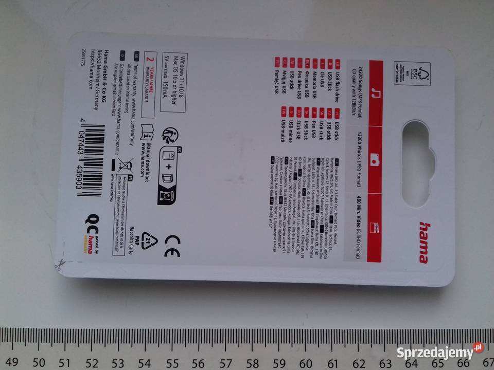 Pamięć USB pendrive 128GB HAMA Rotate Flash Bydgoszcz