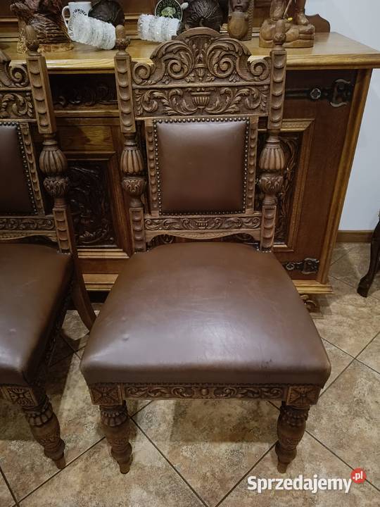 Antyczne krzesła neorenesansowe Meble Lipno