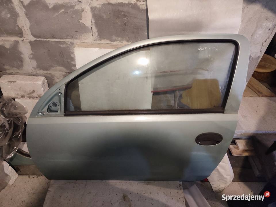 Drzwi lewe przednie zielone Opel Corsa C lakier Karoseria śląskie