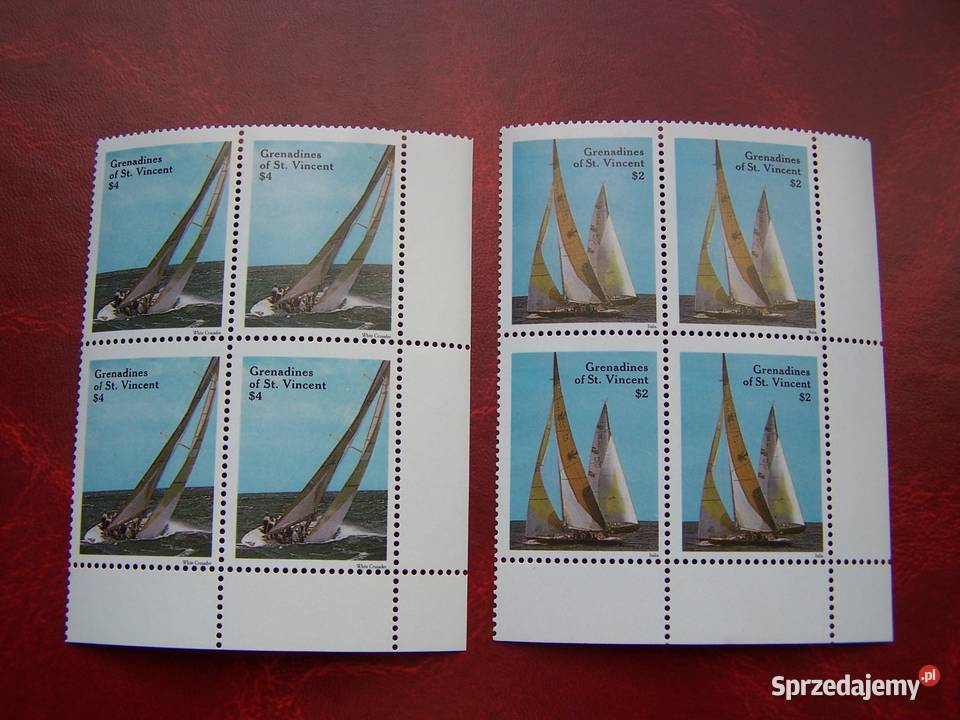 Grenadyny i St Vincent 1988 4x MNH Sport Jachty Tychy