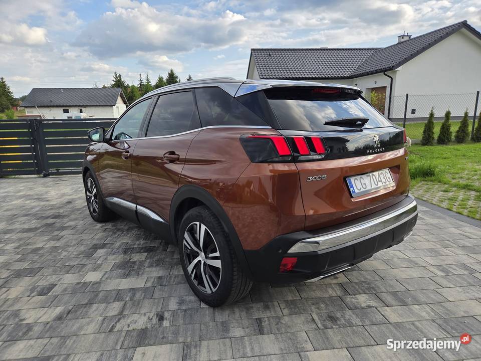 Peugeot 3008 GT Line Kamera Full Led Serwisowany centralny zamek Grudziądz
