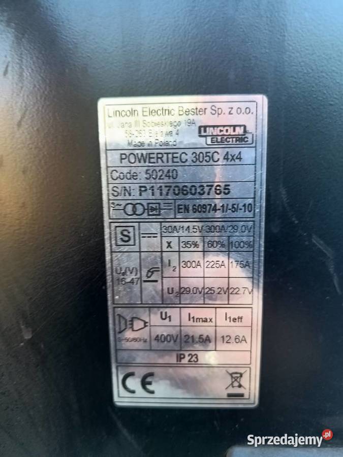 Półautomat spawalniczy Lincoln Electric Powertec Masłomiąca