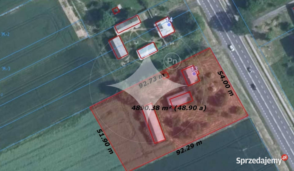 Zabudowana działka w miejscowości Podkrasne Sprzedaż